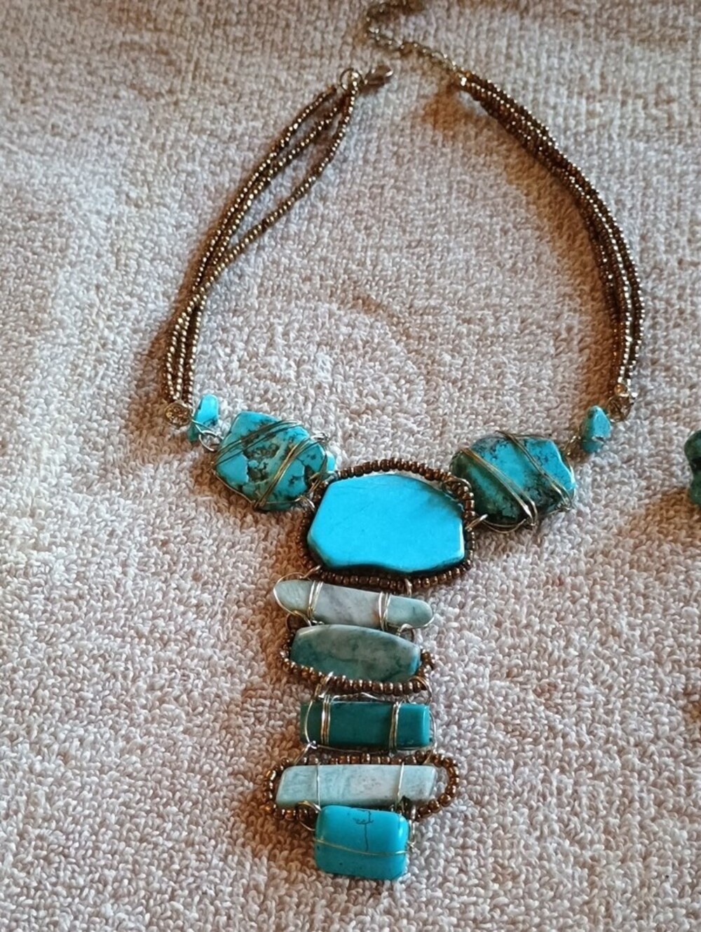 Turquoise Statement Jewelry Lot - Mixed Necklaces - Picture 2 of 6